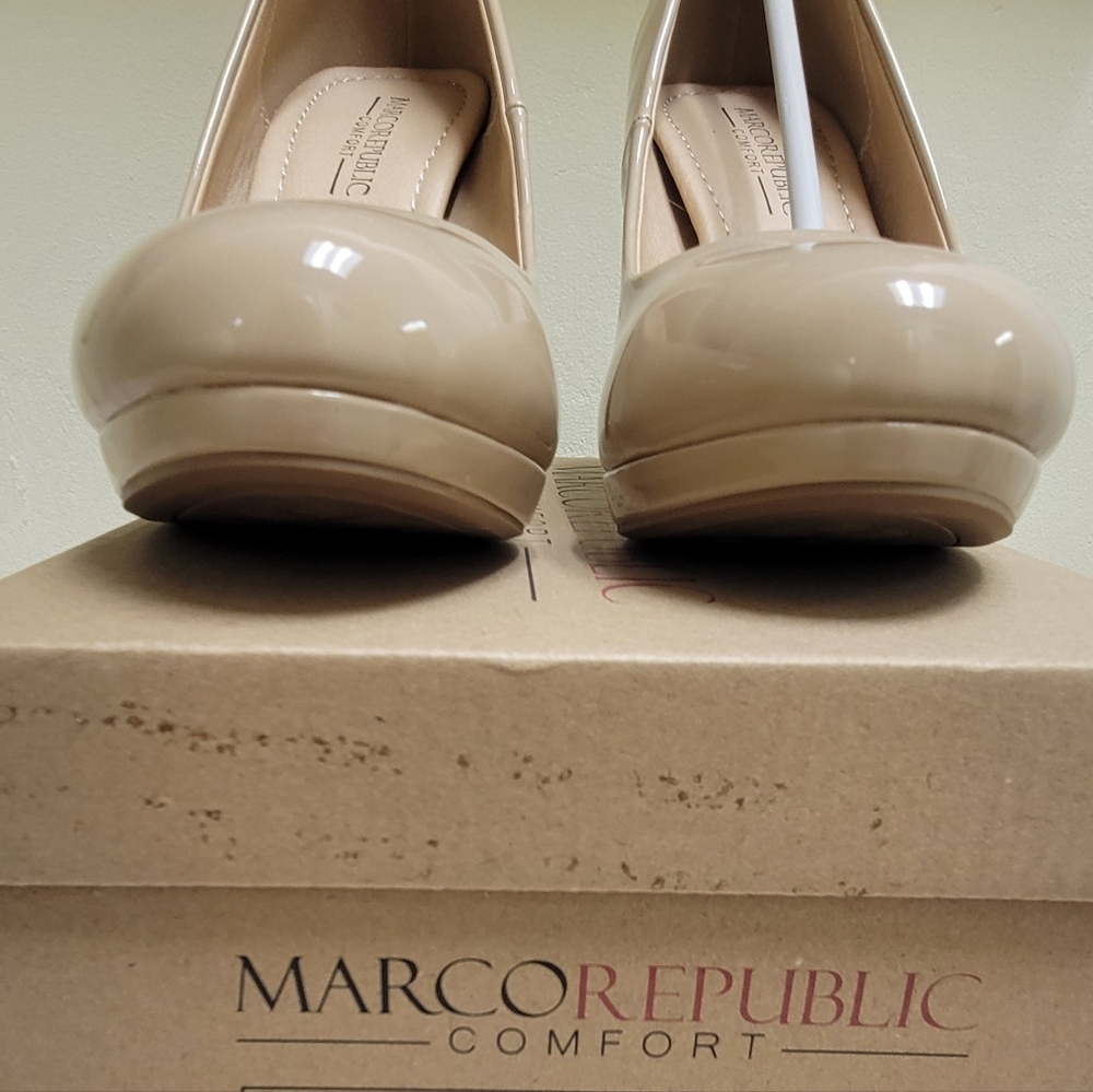 Marco Republic Comfort Beige Heels NEW - Picture 5 of 5